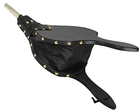 VDLLQYN, Souffleur d'air en Bois et Cuir Composite, Portable, Antique, 18,7x7,7 Pouces, for activités de Plein air, feu de Camp,Ventilateurs de cheminée