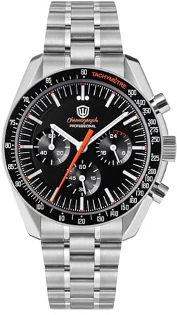 watchdives WD1860 WD1861 WD1863 kronograf klocka för män Japan VK63 Quartz sportklockor 40 mm bubbla safir kristall armbandsur 100 m dykklocka, Svarta orange händer/WD1863 skruvarmband