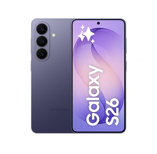 Samsung Galaxy S26, 512GB, Teléfono Móvil con Galaxy AI, Cámara 50MP, 12GB RAM, Batería 4300mAh, Garantía del Fabricante 3 Años + 1 Año Extra, Color Violeta Cobalto (Versión Española)