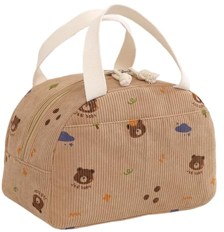 HTTDSLF Bolsa Termica Porta Alimentos, Bolsa de Almuerzo con Lindo Floral, Bolsas Comida Trabajo, Bolsas Termica Comida Trabajo, Reutilizables Lunch Bag para Almuerzo, Oficina, Viaje, Pícnic o Colegio