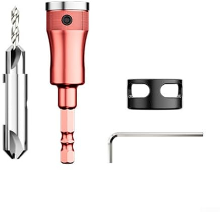 Juego de brocas avellanadas, con tope de profundidad ajustable, cortador de chaflán de 45 grados, para madera y aleación de plástico, kit de fijación de destornillador multifuncional (3 x 8 mm)