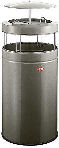 Wesco Standascher Big Ash mit Dach, 120 L, neusilber