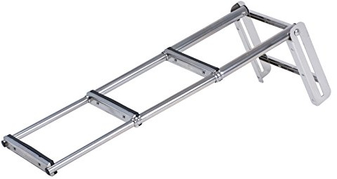 Badeleiter Bootsleiter 3 Stufen Edelstahl Teleskopleiter