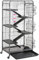 Yaheetech Nagerkäfig mit Rollen, Kleintierkäfig Meerschweinchen Käfig, Käfig für Chinchilla Frettchen Kaninchen Meerschweinchen Degus, 64 x 43 x 131 cm(L x B x H), Drahtabstand 2,3 cm, Schwarz