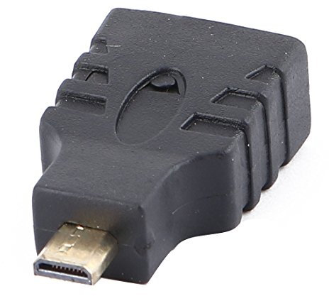 Ruilogod Micro HDMI Macho a HDMI Cable hembra AV Adaptador de conector