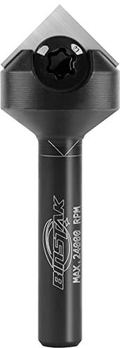 BINSTAK - Broca fresadora de ranura en V de 90 grados, vástago de 1/4 pulgadas, plaquitas de carburo, brocas CNC para madera, carpintería, grabado, tallado