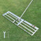 SurmountWay Rasen Rakel Edelstahl 90x25 cm Rakel Rasen nivellierrechen mit 2.15 Meter Verstellbarer Stiel für Hof Garten, Golfplatz,Rasenpflege,Rasen Sanden(2.15m, 25x90cm)