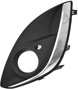 EDA PREMIUM auto Stoßstangengitter Links 1400873 passend für OPEL CORSA D 2011-2015 mit Loch für Nebelscheinwerfer, mit Chrom