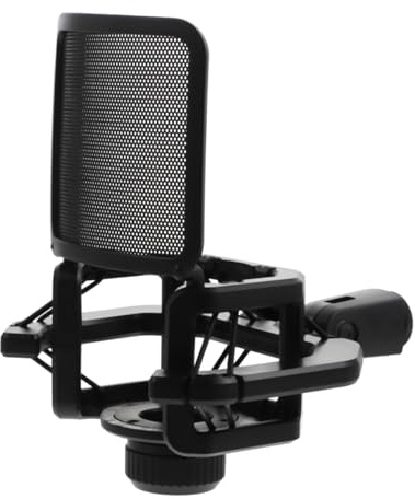 ibasenice 2pcs Handheld Microphone Shock Mount Microphone Rack Shockmount for Black Mic Holders for Live Streaming and Interview