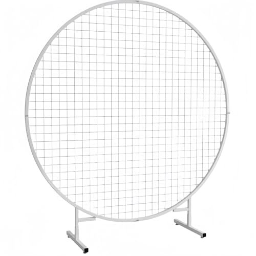 Arche de jardin ronde en métal blanc pour fête d'anniversaire et événements (1 m de diamètre)