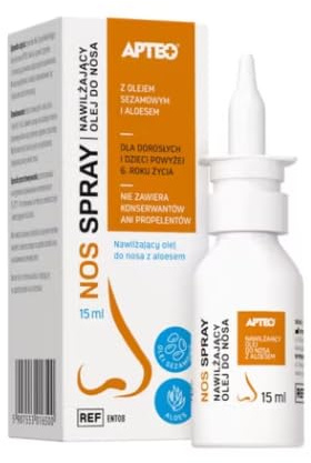 APTEO Nasenspray mit Sesam- & Aloeöl – pflegt & schützt trockene Nase, Enthält einen MiL4-Untersetzer