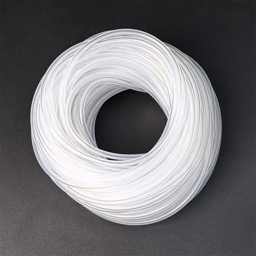 FUANA Tubo de silicona de 3 x 6 mm, 50 m, pieza de repuesto compatible con tubos de leche y mangueras, utensilios de cocina flexibles de alta temperatura