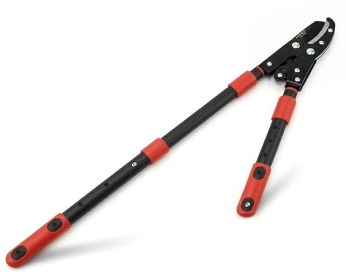 AGRICUT Enclume télescopique pour coupe-branches – Coupe-branches extensible de 66 cm à 102,9 cm, capacité de coupe de 5,1 cm avec lame en téflon en acier à haute teneur en carbone 59HRC, élagueur