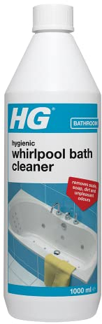 HG Hygienic Whirlpool Bath Cleaner, Naturally Formulated Jetted Bath Spa & Hot Tub Cleaner, Effective Jacuzzi Bath Cleaner, Removes Scale Grease, Soap, Oil & Odours - 1L