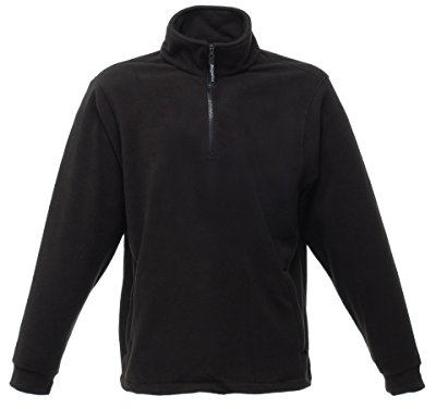 New Regatta Mens Thor Overhead Symmetry Fleece Quarter Zip Sweat Jacket Top (M 40, Black)