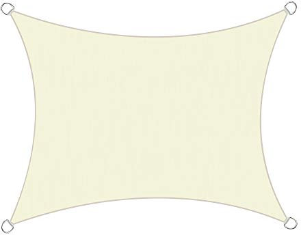Green Bay Sun Shade Sail Garden Patio Yard Party Sunscreen Awning Canopy 98% UV Block Rectangle Cream