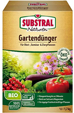 Substral Naturen BIO Garten, 1,7kg - natürlicher Universal-Dünger für Obst, Gemüse und Zierpflanzen, düngt 3 Monate