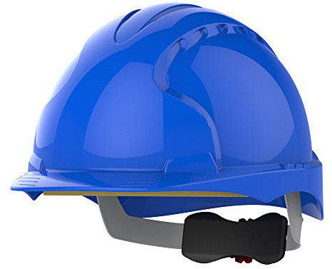 JSP EVO3 HDPE Safety Helmet Wheel Ratchet Blue (AJE170-000-500)