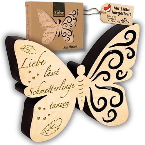 Kleiner Schmetterling aus Zirben Holz (Liebe lässt)
