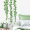 decalmile Stickers Muraux Verte Pendaison Vigne Autocollant Mural Lierre Feuilles Plantes Décoration Murale Chambre Salon Bureau