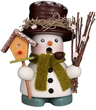 Christian Ulbricht Räuchermännchen Schneemann mit Vogelhaus