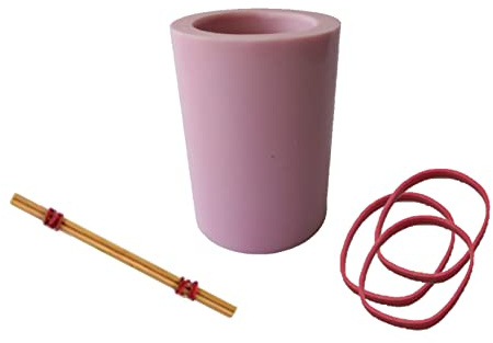 Gießform für mittlere Stumpenkerze | Handgefertigte Kerzenform aus Silikon | Gießform zur Kerzenherstellung | Kerzenform für handgerfertigte Kerze (mittlere Form 48mm x 80mm)