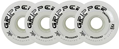 Labeda Rollen-Hockey-Räder, Crossover, weich, 76 A, Weiß, 4 Stück