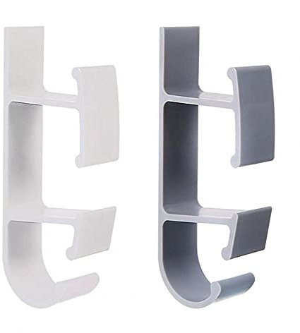 EYCFSJ Door Hooks 2Pcs Double Layer Washbasin Rack Bathroom Strong and Seamless Viscose Hanger Bathroom Wall Hanging Storage Rack Mixed Colors