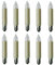 ShuoHui Ersatz-Kleinschaftkerze 23v 3w E10 für Lichterketten Innen und Außen, birnen für lichterbogen, lichter klar warmweiß/shaft elfenbein E10 23 V / 3 W/Ø 11mm 65mm (10)