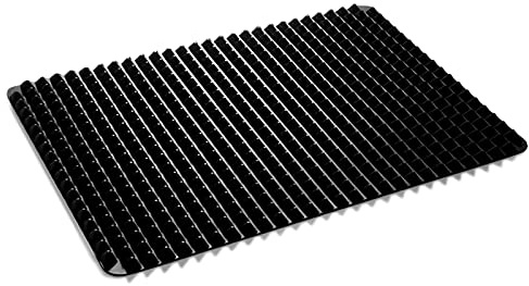 Wolecok Silicone Baking Mat Red Pyramid Non Stick Bacon Microwave Tray Pastry Mats Red BBQ Grill Mat Baking Supplies oven Liners For Bottom Of Oven - 16 X 11''Silicone Mats For Kitchen Counter 1 Pack