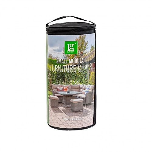 Leisuregrow LG Outdoor Deluxe Small Modular Sofa Dining Table Garden Furniture Cover Black