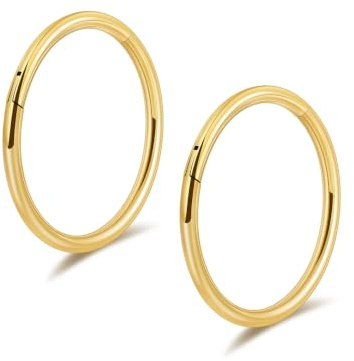 20g Nasenpiercing Ring Hoop 316L Chirurgenstahl Tragus Helix Piercings Knorpel Hoop Ohrringe für Frauen Männer 9mm