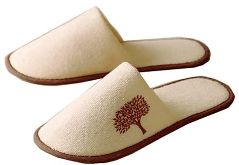 OPIROS Promo Pantofole In Spugna Per Ospiti Hotel Casa Pattine Unisex Di Cortesia Imbustate A Coppia Con Suola Antiscivolo Punta Chiusa (4 Paia)