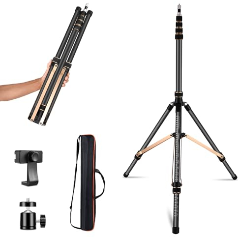 Soonpho Soporte Luz Aleación Aluminio con 180° Patas Reversibles, 1/4-3/8 Adaptador Tornillo y Bolsa,102,36in/260cm Trípode Viaje Portátil para Fotografía Exterior Speedlite Strobe Softbox