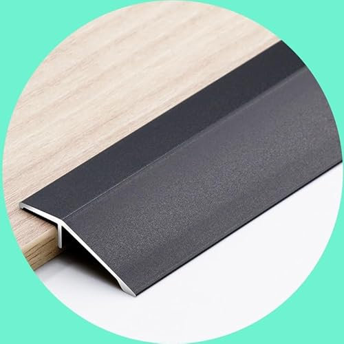 WINARA Übergangsprofil Höhenausgleich 3mm-15 mm Ausgleichsprofil, Boden Übergangsleiste, Übergangsschiene for unebene Böden/Türen/Teppiche/Fliesen (Color : Black, Size : 1 * 90cm (3ft))