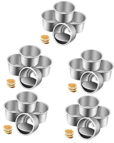 ABOOFAN 20pezzi Per Piccole Con Rimovibile Antiaderente Per Cheesecake e Mousse Per e -