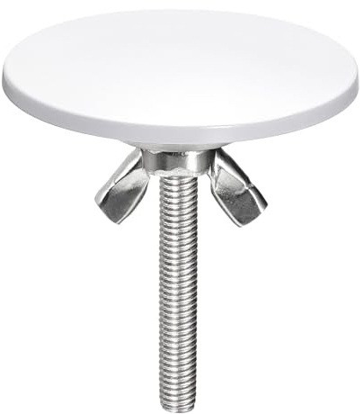 QUARKZMAN Tapones para Agujeros de Fregadero de Cocina Tapón Tapón (Blanco) | 1 Unidad, de Aleación de Zinc para Agujero de Grifo, para Dispensador de Jabón