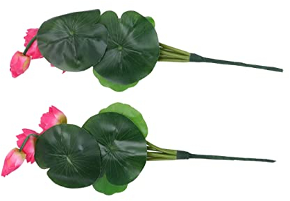 Künstliche Lotusblume aus Kunststoff 2 Stück Packung für Tischdekoration