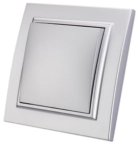 Interrupteur simple allumage,interrupteur mural argent 1 voie,interrupteur mécanique mural 86 mm, interrupteur standard 10 Amp, 250 V