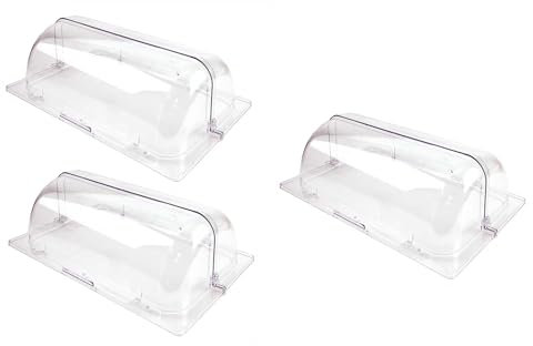 Clear Chafing Dish Covers, Full Size Roll Top Chafer Cover Plastic Chafing Lid Food Display Cover for Cake Cupcake Exhibition, 3