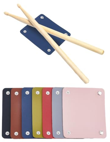 SUPERFINDINGS 7 STK. Leder Drumstick Tasche Drumstick Tasche Aus Leder Drumstick Halter Rechteckige Drumstick Hülle Tragbare Drumstick Abdeckung Für Schlagzeuger Band