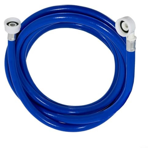 Alanmoship PVC Washing Machine Water Inlet Pipe 1.5/2.5/3m Dishwasher Hose Cold Fill Extra Long 90 Degree Bend Burst-Proof Blue Multi-Use Appliance Accessory(3meter)