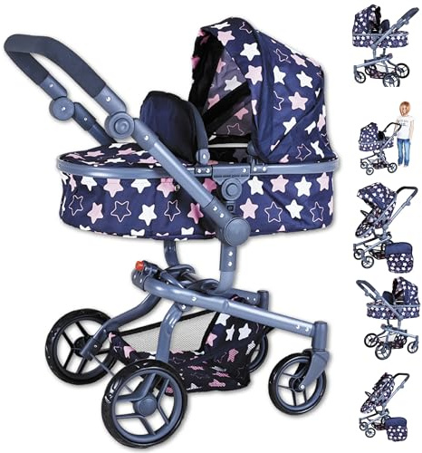 Knorrtoys 90943 - Puppenwagen Boonk - Star Blue pink