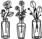 ELLECILA 3 Pieces Metal Flower Wall Art Decoration, Black Tulip Wire Iron Decor, Black Flower in Vase Wire Wall Hanging Decor for for Living Room Bathroom Bedroom Dining Room, Housewarming Gift