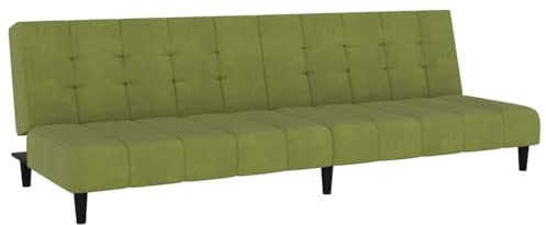 ULUYYUC Wohnzimmer Couch Sessel Wohnzimmer Küchensofa Sofa Klein - Schlafsofa 2-Sitzer Hellgrün Samt für Jugendzimmer Schlafzimmer Küche Wohnzimmer