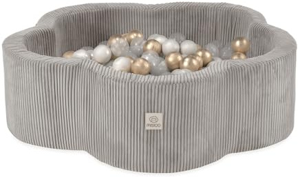 MISIOO Bollbad för barn 95 x 30 cm – 300 bollar (6 cm) – Babyleksak från 1 år – perfekt för småbarn och kul