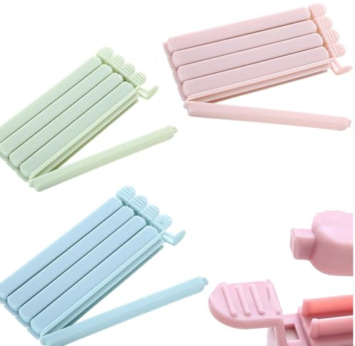 iguTrail 20cm 15Stück Verschlussclips Beutel Verschlussklammern Groß Beutelverschlussclips für Küche Lebensmittel, Essen, Sandwich, Snacks, Kaffee Beutel (15)