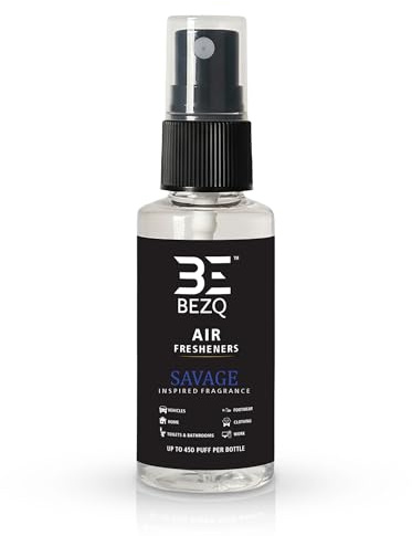 SAVAGE Air Freshener Spray For Long Lasting Freshness odour eliminating,Car Carpets, Home,Office,Bathroom & Fabrics,Footwear Designer Fragrances Scent By BEZQ (Savage)