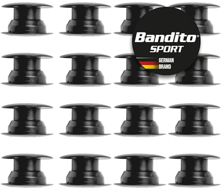 Bandito Tischkicker Zubehör Kugellager für 16 mm Stange - ohne Schrauben am Tischkicker, Gewindekonstruktion, Ersatzteil, Wandstärke 25 – 32 mm, schwarz, Set 2 St. oder 16 St.