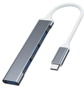 Hub USB C 3.0-4 Port Hub USB, adatto per MacBook e telefoni cellulari/specchi a piatto con connettore Type-C, per estendere le porte USB e collegare dispositivi USB come chiavette USB, ecc.